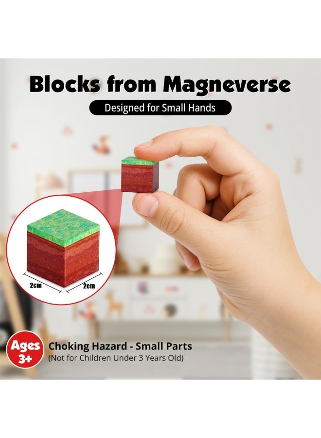 WALALLA 200 PCS 2cm Magnetic Blocks - Magnet Toys for Kids, Magnetic Building Blocks Cubes, Stacking Magnets, School STEM Toys Birthday Gifts for Boys and Girls Age 3+ Years Old (Theme: Portal) - Image 5