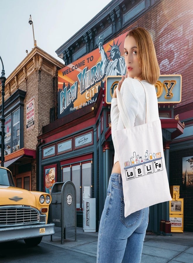 BLUPARK Laboratory Technician Canvas Tote Bag Microbiology Gift Lablife Shopping Bag Chemistry Gift (Lablife) - Image 3