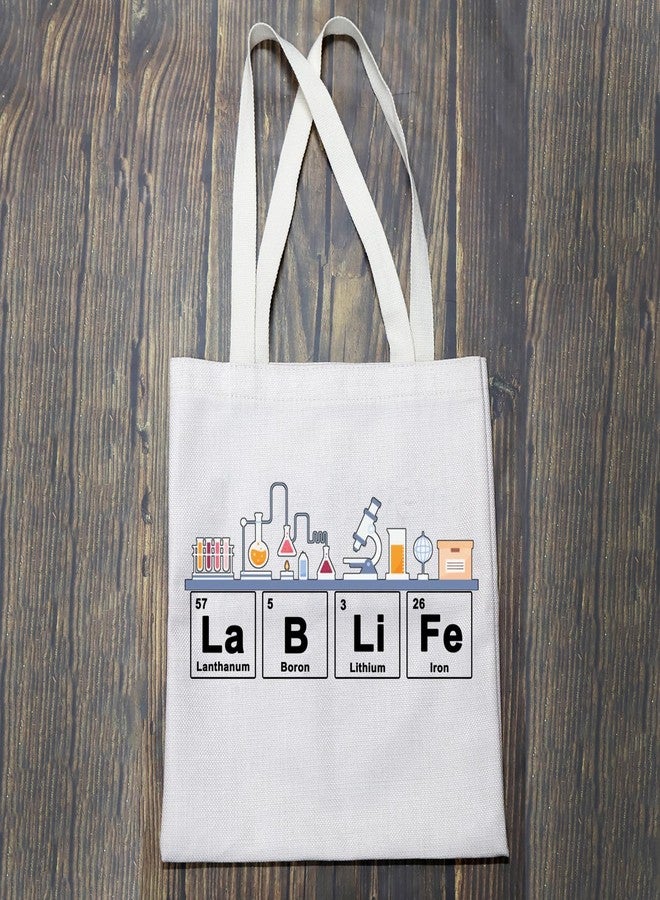 BLUPARK Laboratory Technician Canvas Tote Bag Microbiology Gift Lablife Shopping Bag Chemistry Gift (Lablife) - Image 4