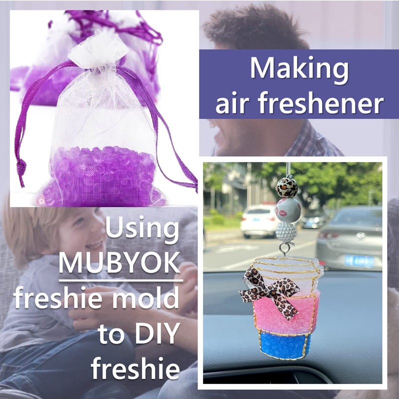 MUBYOK 3lb Premium Unscented Aroma Beads for DIY Car Freshies Bulk Supplies,Fragrance-Free EVA Beads for Adding Your Own Scent - Image 5