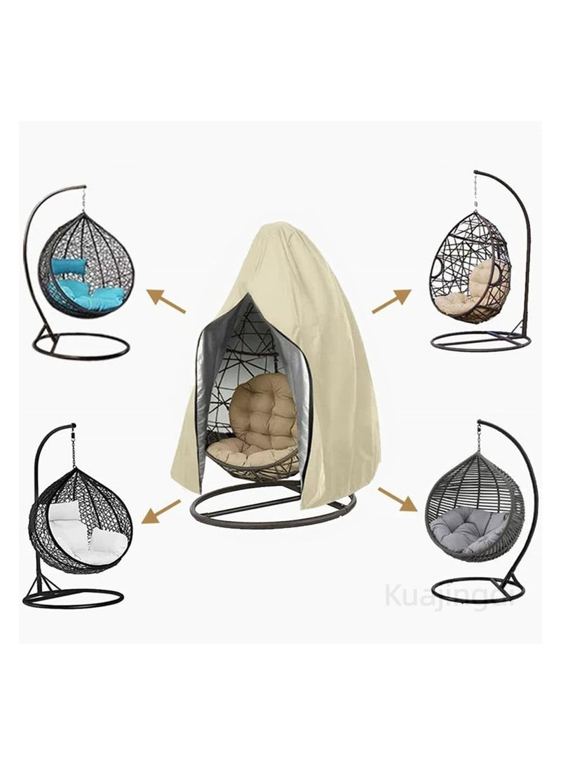 Kuajingdi Patio Egg Chair Covers with Zipper, Waterproof Heavy Duty Weather Resisatnt Outdoor Courtyard balcony Windproof Waterproof Swing Hanging Chair Cover  - Image 2