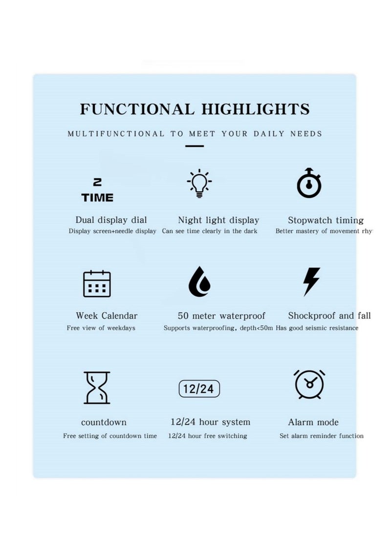 Captaintech Women's Waterproof Sport Digital Watch, Ladies Wristwatch with Date, Luminous Back Light, Week, Alarm, Stopwatch, Ideal Gift for Girls and Women - Image 5