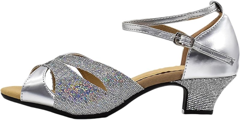 Zeihyeurus Women's Latin Dance Shoes - Open-Toe, Non-Slip, Adjustable &  Lightweight - Image 1