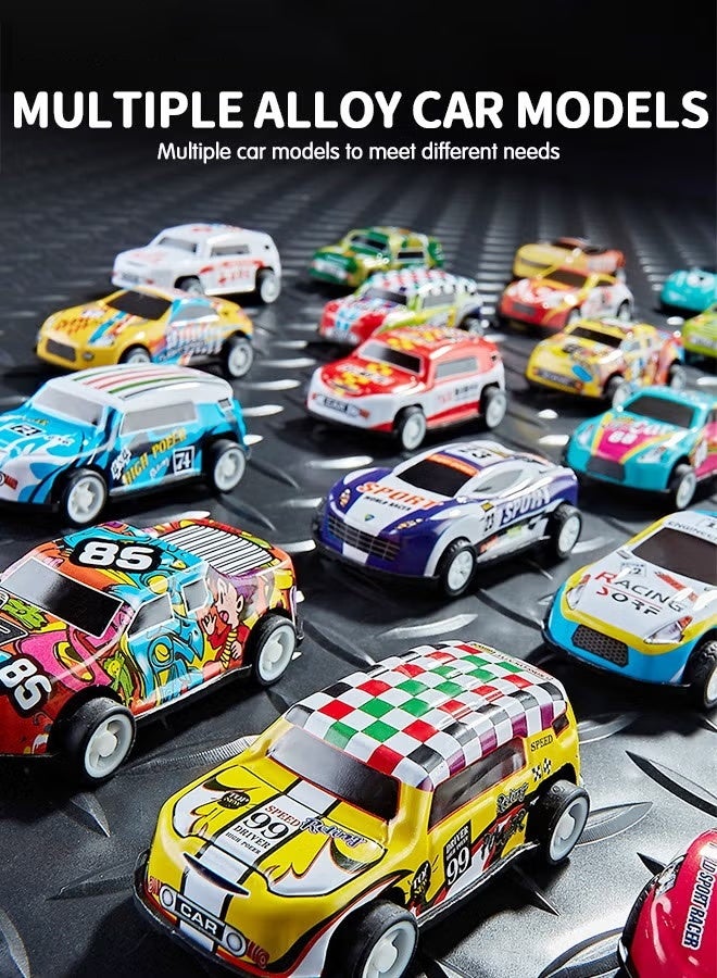 LJRN 30 Pack Pull Back Toy Cars with Storage Box, Back to Force Toy Cars, Alloy Cast Mini Die-Cast Race Cars Vehicles Bulk, Party Favor Cars Toys, Best Gifts for Toddlers - Image 3