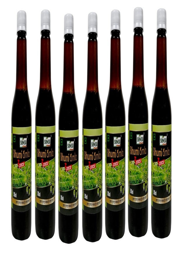SANSU Bhumi Amla Juice Orginal Bhumi Amla, Natual Bhumi amla, 100% Pure Bhumi Amla skin Car Hair Care Boost immuity 500ml (pack of 7) - Image 1