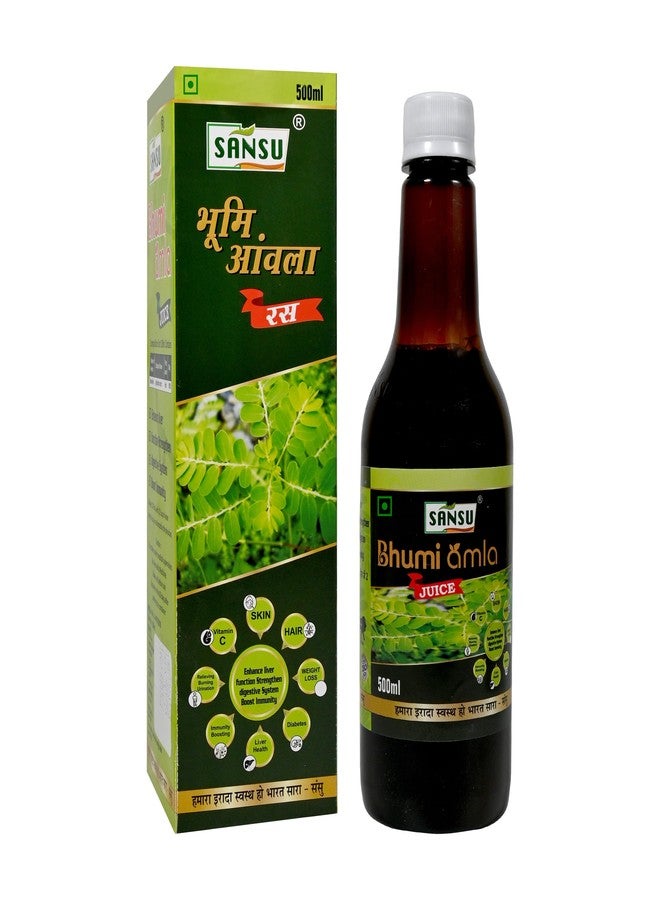 SANSU Bhumi Amla Juice Orginal Bhumi Amla, Natual Bhumi amla, 100% Pure Bhumi Amla skin Car Hair Care Boost immuity 500ml (pack of 7) - Image 2