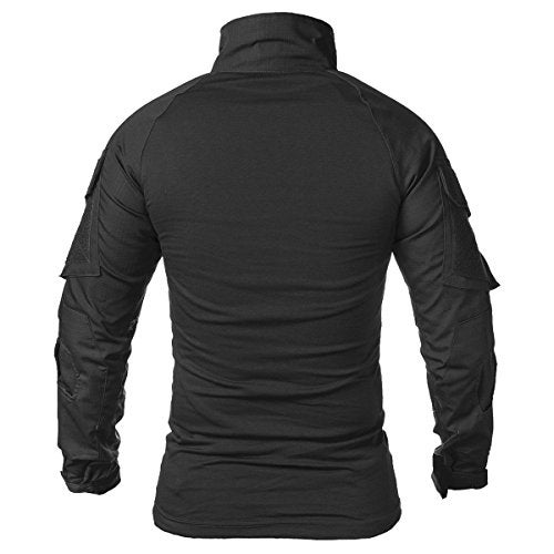 ReFire Gear Men's Military Tactical Army Combat Long/Short Sleeve Shirt Slim Fit Camo T-Shirt with 1/4 Zipper - Image 3