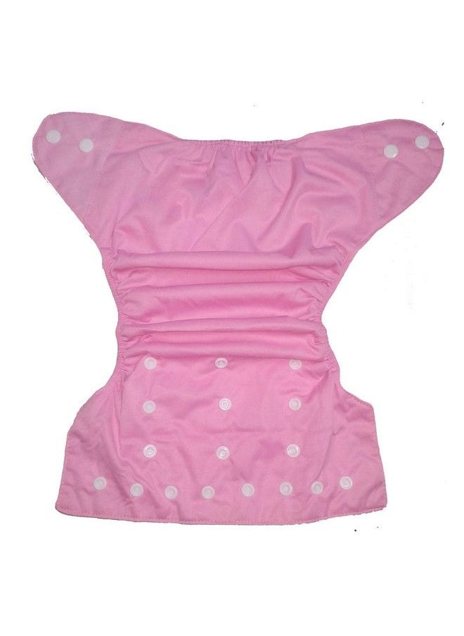 BabyMoon (Set Of 2) 1 Cloth Diaper With 5Layers Charcoal Bamboo Insert) Premium Adjustable Reusable Washable Cloth Diaper For Babies (Baby Pink)  - Image 4