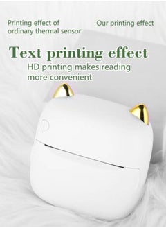 besrey  Mini Printer Portable,Bluetooth Pocket Thermal Sticker Printer with 1 Rolls Thermal Paper&Sticker Inkless Printer for iOS & Android Inkless Pocket Printer for Photo Note (RGB breathing light) Children's gift  - Image 2