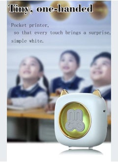besrey  Mini Printer Portable,Bluetooth Pocket Thermal Sticker Printer with 1 Rolls Thermal Paper&Sticker Inkless Printer for iOS & Android Inkless Pocket Printer for Photo Note (RGB breathing light) Children's gift  - Image 3