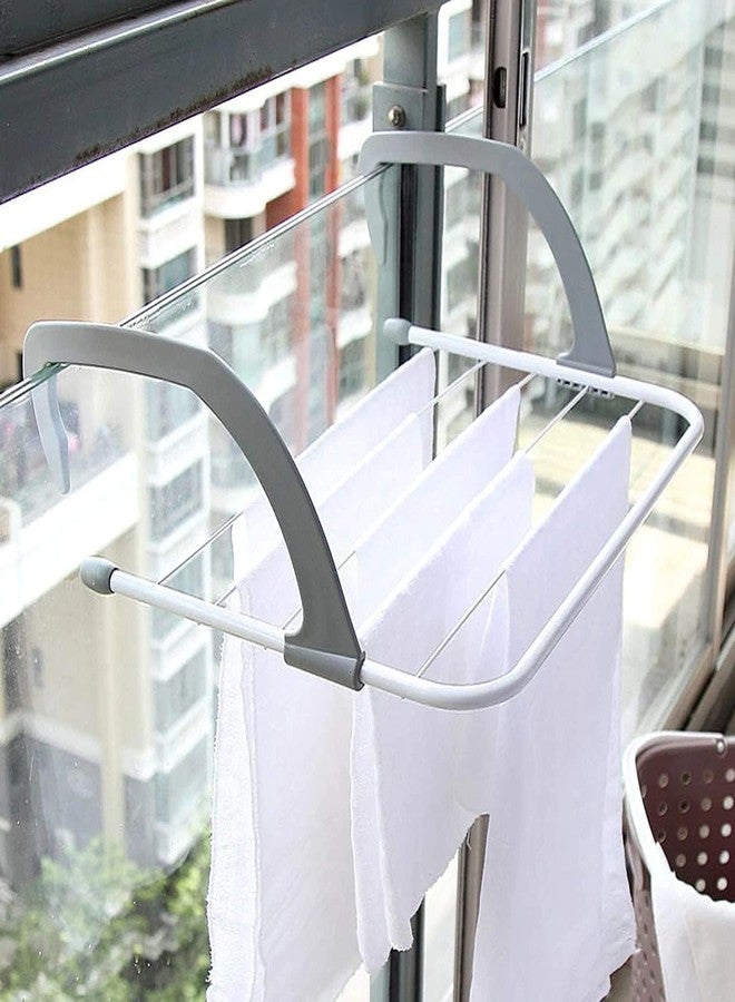 KRISHNPRIYA Folding Drying Rack for Clothes Balcony Metal Clothes Drying Stand Laundry Hanger for Small Clothes Drying Hanger - Image 1