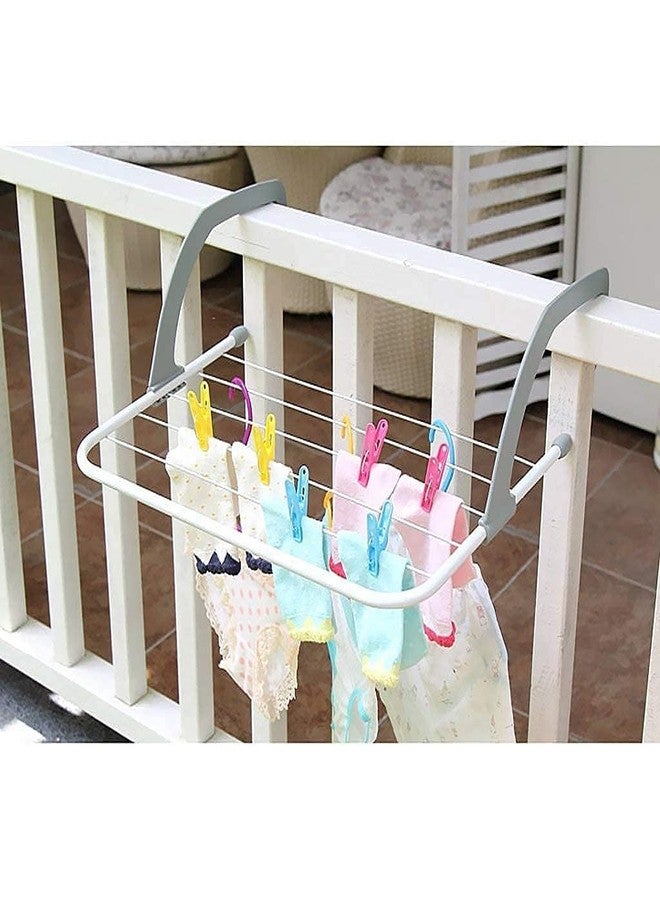 KRISHNPRIYA Folding Drying Rack for Clothes Balcony Metal Clothes Drying Stand Laundry Hanger for Small Clothes Drying Hanger - Image 3
