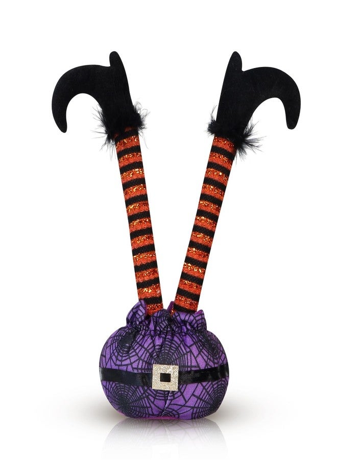 Demonwer 11.42 Inches Halloween Purple Inverted Elf Witch Leg Props Halloween Party Decoration for Doorway Room Table Garden Corridor Haunted House Indoor Outdoor Halloween Props Festival Decoration - Image 1