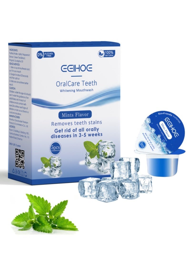 EELHOE Cool Mint Flavour Daily Mouthwash Milder Taste ，Mint  Pulling Mouthwash Bad Breath Treatment for Unisex and Children, Dry and Bad Mouth Smell Removing Drops, Easy to Carry and Handy Fresh Breath Serum  - Image 1