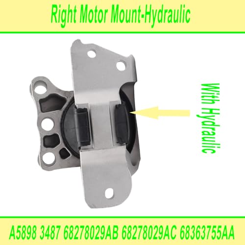 SHICHU Engine Motor Mount Compatible with 2016-2018 500X 2015-2020 Renegade 17-20 Compass 15-18 Ram promaster City 2.4L Replace for A5862 A5898 68258599AA 68363755AA 68363756AA - Image 4