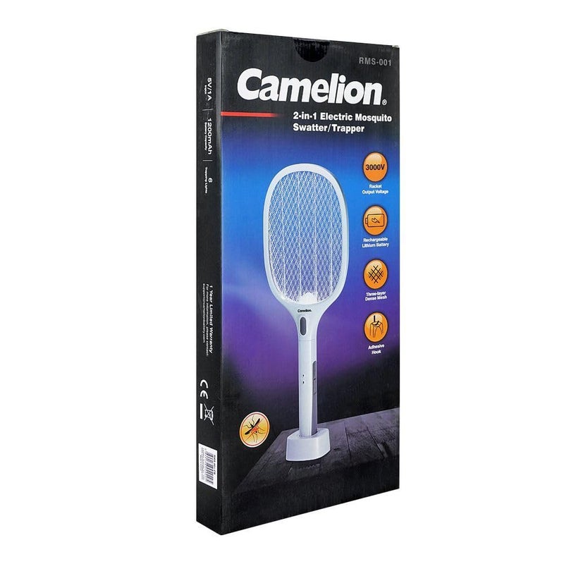 Camelion 2-In-1 Electric Mosquito Swatter/Trapper, 3000W, Rechargeable – Powerful & Eco-Friendly - Image 2