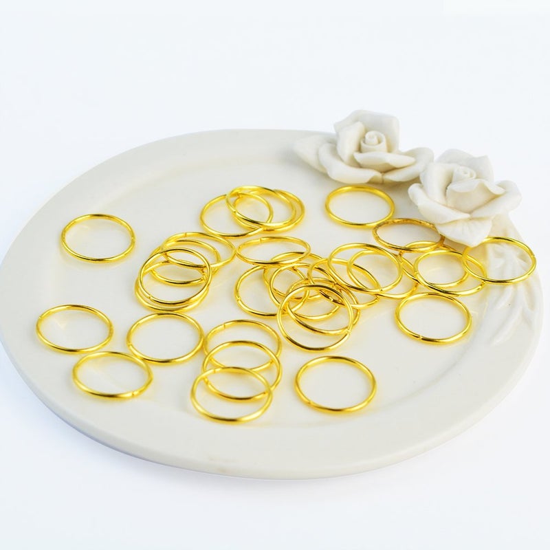 Nydotd 180 Pieces Hair Rings, Braid Rings, Loop Clips, and Hoops - 3 Colors, 2 Sizes, Women's Fashion Hip-Hop DIY Hair Clip Accessories for Dreadlocks - Image 5