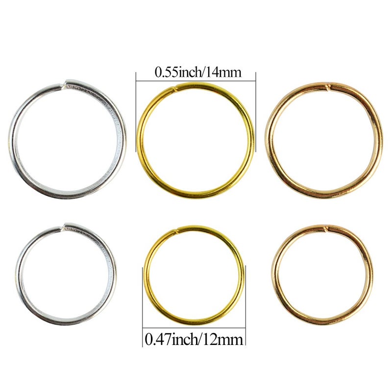 Nydotd 180 Pieces Hair Rings, Braid Rings, Loop Clips, and Hoops - 3 Colors, 2 Sizes, Women's Fashion Hip-Hop DIY Hair Clip Accessories for Dreadlocks - Image 2