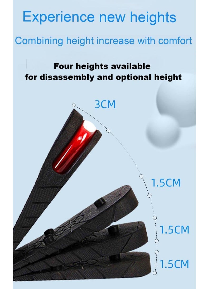 OUTAD Height Increase Boot Pad 4 Layers Shoe Insoles Black (one pair)  - Image 3