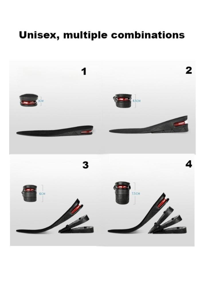 OUTAD Height Increase Boot Pad 4 Layers Shoe Insoles Black (one pair)  - Image 5