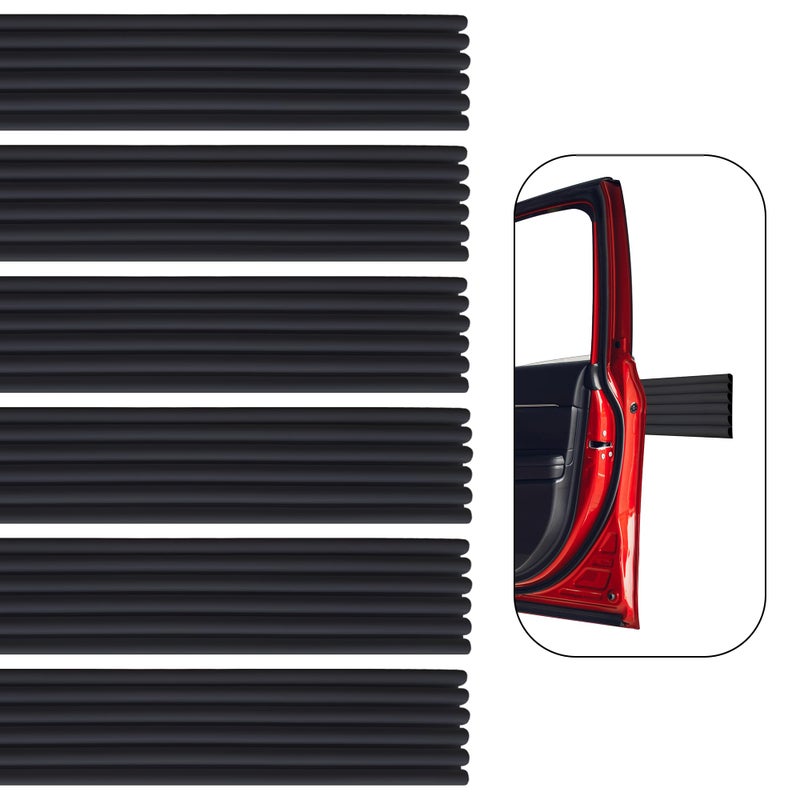 RUBBER BOND Garage Wall Protectors 6 Pack  275x15 Inches Strong SelfAdhesive Rubber Bumper Protectors for Garage Walls  AntiScratch and Waterproof Garage Wall Protector Black