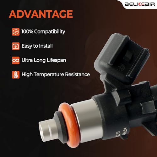 BELKEBIR Set of 6 Fuel Injectors 4 Holes Compatible with 2011-2019 Dodge Challenger Charger Durango Journey Grand Caravan Chrysler 200 300 Jeep Grand Cherokee Wrangler RAM 1500 3.6 V6 Replace FJ1147 0280158233 - Image 5