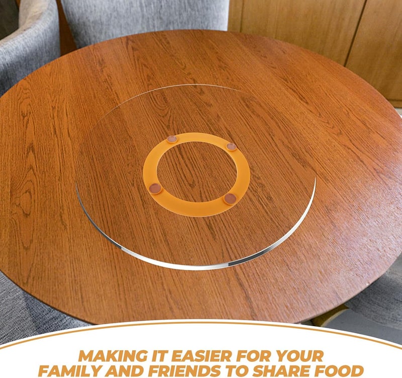 Gadpiparty Heavy Duty Aluminum Rotating Turntable Bearing Swivel Base for Dining Tables Round Anti-Slip Swivel Plate for Kitchen Banquets and Restaurants - Image 5