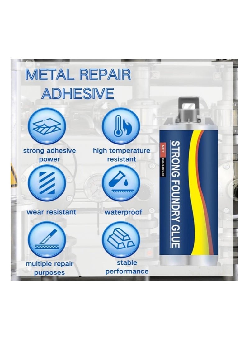 Jakehoe Strong Foundry Grue，Metal Repair Adhesive，High-Temperature Resistant Casting Repair Adhesive，Miracle Welding Adhesive，Premium Liquid Welding Filler For Metal Defects And Repairs (85ml) - Image 2