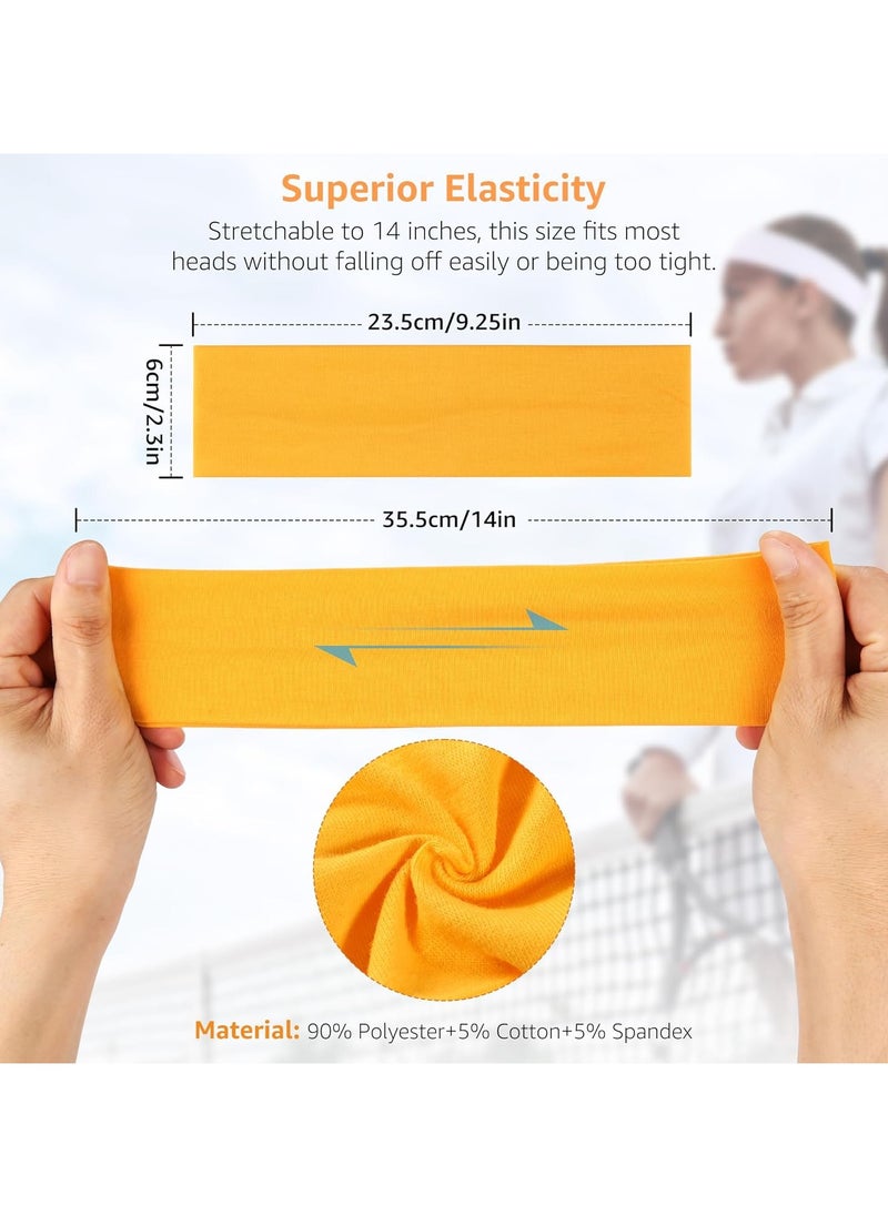 PYC 7 PCS Non Slip Fashion Sports Hair Bands for Women's Hair, Sports Headband for Running Yoga Daily Workout  - Image 2