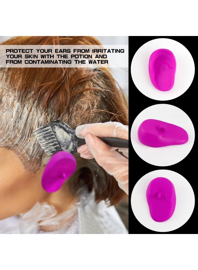 6Pcs Reusable Silicone Ear Covers, Waterproof Hair Dye Ear Protector Caps for Salon Hairdressing, Shower and Bathing - Image 5