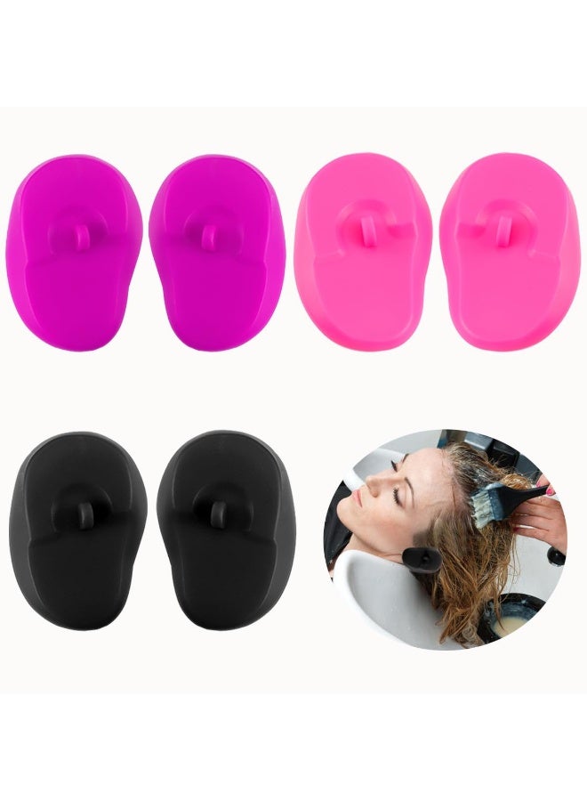 6Pcs Reusable Silicone Ear Covers, Waterproof Hair Dye Ear Protector Caps for Salon Hairdressing, Shower and Bathing - Image 1