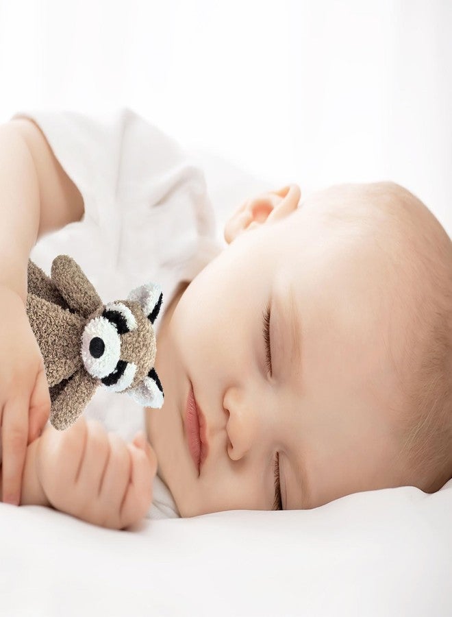 Doindute Baby Brown Raccoon Soft Stuffed Animal Security Blanket, Plush Raccoon Character Lovey Blanket, Baby Shower/Nursery Gift, Newborn Infant Toddler Snuggle Blankie for Boys Girls, 14 Inches - Image 5