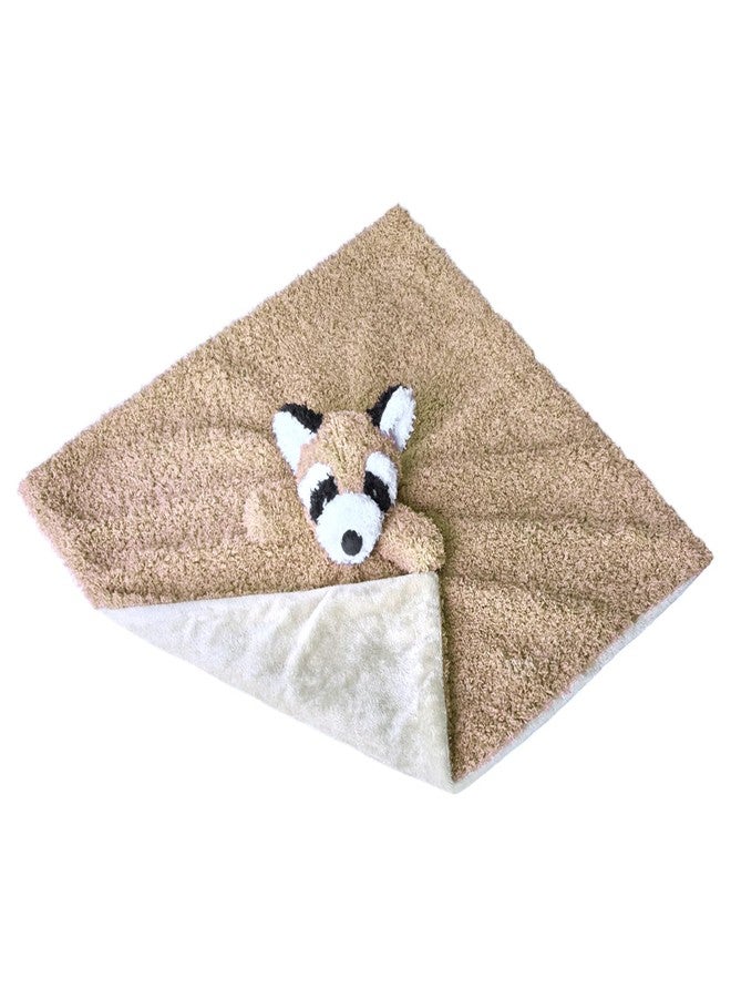 Doindute Baby Brown Raccoon Soft Stuffed Animal Security Blanket, Plush Raccoon Character Lovey Blanket, Baby Shower/Nursery Gift, Newborn Infant Toddler Snuggle Blankie for Boys Girls, 14 Inches - Image 3