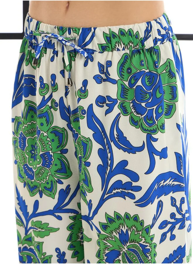 SASSAFRAS Floral Print Shirt & Straight Leg Pants Co-Ords by Styli