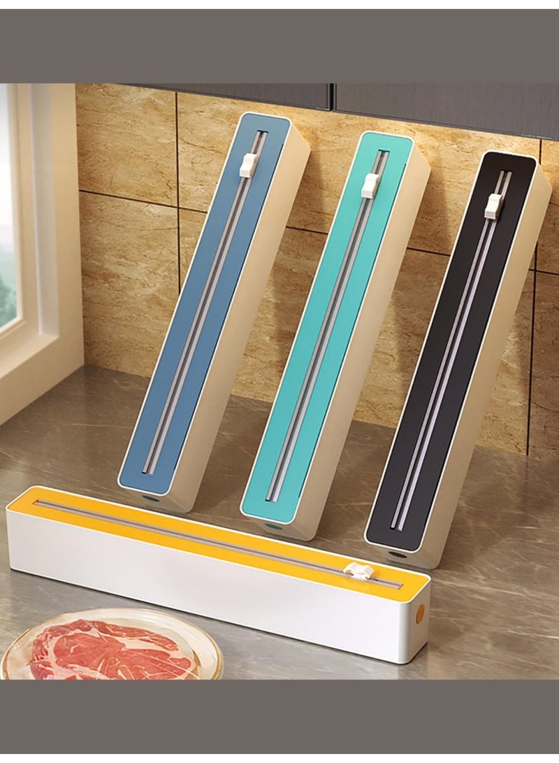 Valiant Glow Refillable Suction-Base Cling Film Dispenser (with Bi-Directional Slide Cutter) | 2-in-1 Design: Cling Film + Foil Dispenser | Strong Suction Base for Ultra-Stable Kitchen Counter Use | Effortless Bi-Directional Cutting—A Kitchen & Meal Prep Essential Must-Have for Home & Restaurant - Image 4