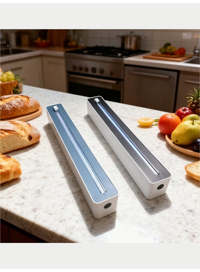 Valiant Glow Refillable Suction-Base Cling Film Dispenser (with Bi-Directional Slide Cutter) | 2-in-1 Design: Cling Film + Foil Dispenser | Strong Suction Base for Ultra-Stable Kitchen Counter Use | Effortless Bi-Directional Cutting—A Kitchen & Meal Prep Essential Must-Have for Home & Restaurant - Image 3