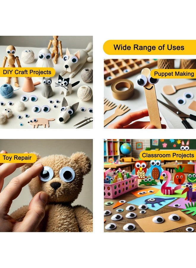 IEIDidactics Kid Vibhuti Crafts Googly Eyes Assorted Sizes (Pack Of 100) - Wiggle Eyes For Arts & Crafts, Dolls, And Soft Toys - Easy To Stick Plastic Button Eyes - 6Mm, 7Mm, 12Mm, 16Mm - Image 5