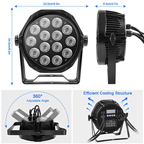 HOLDLAMP 14LED Par Lights Outdoor Waterproof RGBW 4-in-1 Stage Light, 210W Wash Par Can Light, DMX Control Strobe Effect for DJ, Church, Wedding, Outdoor Event, Halloween, Christmas, Club, Wedding, Bars - Image 4