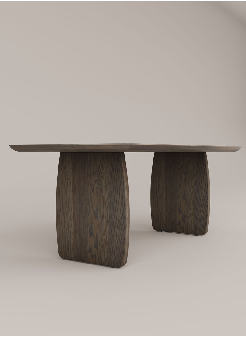 Slab House Edge Collection - Solid Oak Timber 4-6 Seater Table  - Image 3