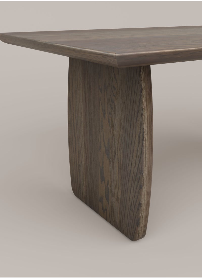 Slab House Edge Collection - Solid Oak Timber 4-6 Seater Table  - Image 5