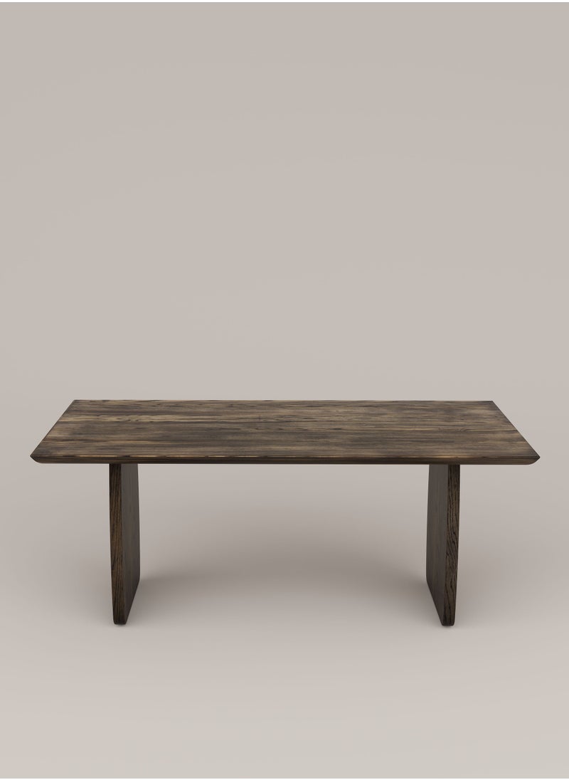 Slab House Edge Collection - Solid Oak Timber 4-6 Seater Table  - Image 1
