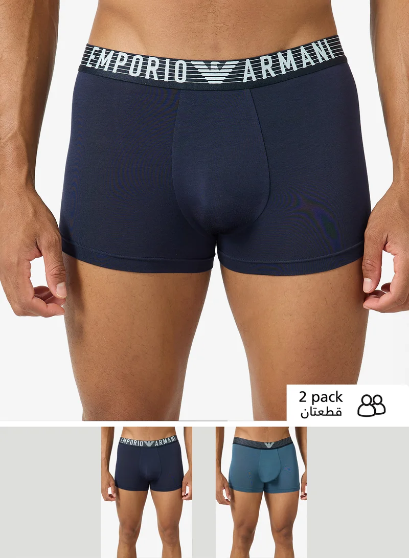 2 Pack Of Logo Boxers