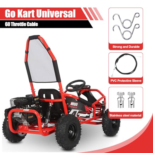 Royitay Universal Throttle Cable 60 inch Long with 53" Casing for Manco 8252 ASW Go Kart Minibike Buggy Cart - Image 4