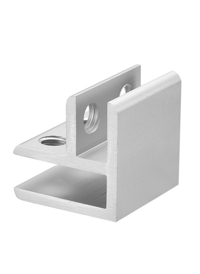 Generic 90 Degree Glass Clamp, Glass Clamp Holder for Thickness 8-10mm Aluminum Alloy Glass Shelf Support Bracket Double Side Glass Holder for Cabinet Cupboard (Set of 4)  - Image 4
