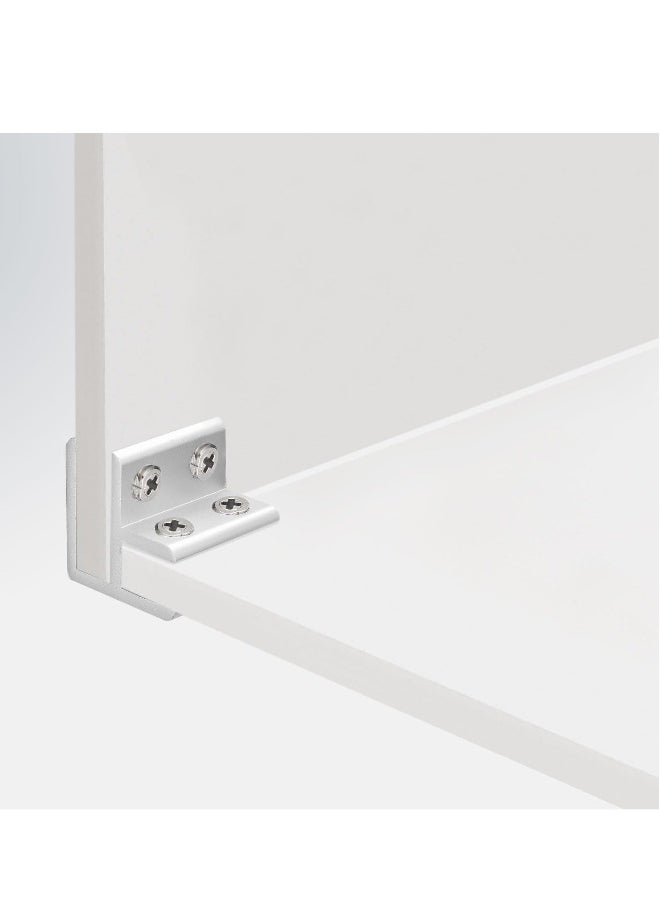 Generic 90 Degree Glass Clamp, Glass Clamp Holder for Thickness 8-10mm Aluminum Alloy Glass Shelf Support Bracket Double Side Glass Holder for Cabinet Cupboard (Set of 4)  - Image 5