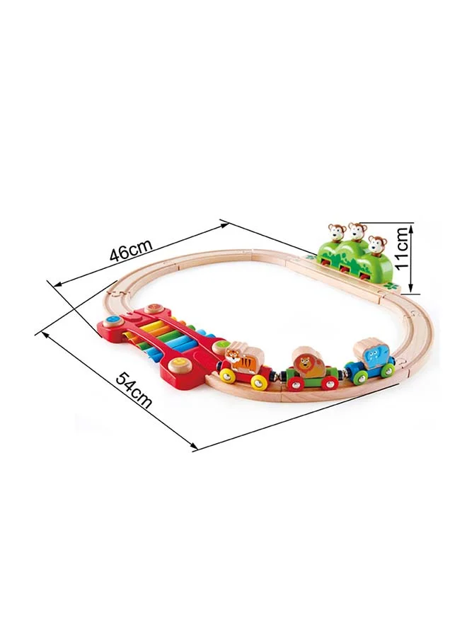 Hape Music And Monkey Wooden Railway Playset W/ Xylophone