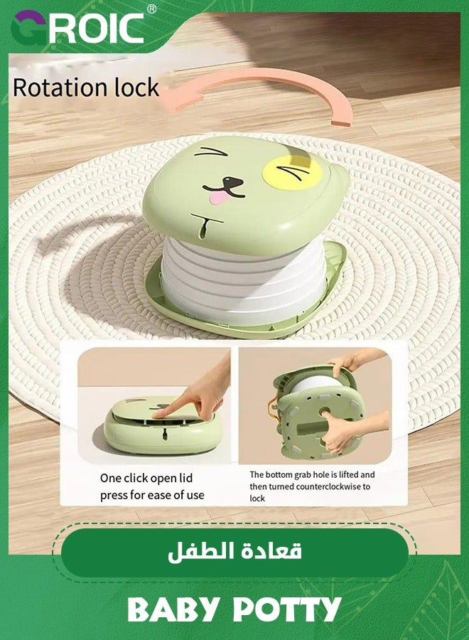GROIC Portable Travel Potty for Toddler,Convenient Training Toilet for Baby,Folding Toilet for Car Camping Indoor Outdoor,Pottie for Kids,Training Toilet for Kids - Image 3