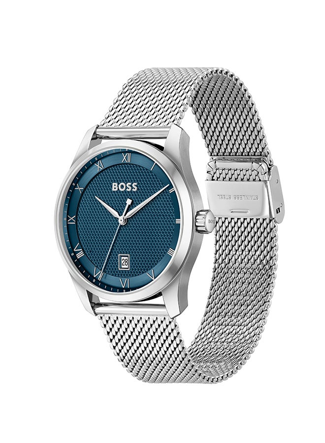 HUGO BOSS ساعة يد رجالية بعقارب دائرية الشكل من الستانلس ستيل 1514115 - 41 ملم - Image 2