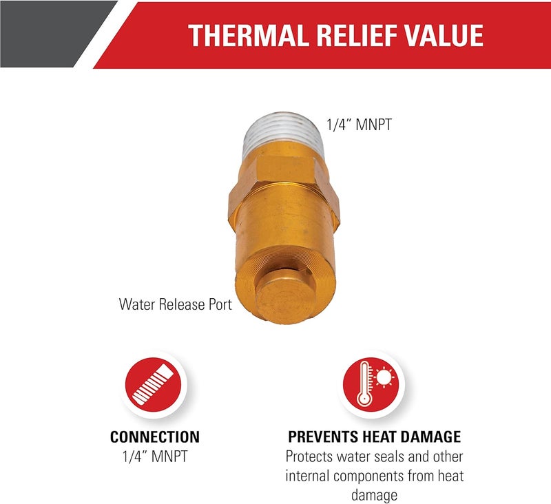 Simpson Cleaning 7101359 Thermal Relief Valve for Gas Powered Pressure Washer Pumps Gold - Image 2