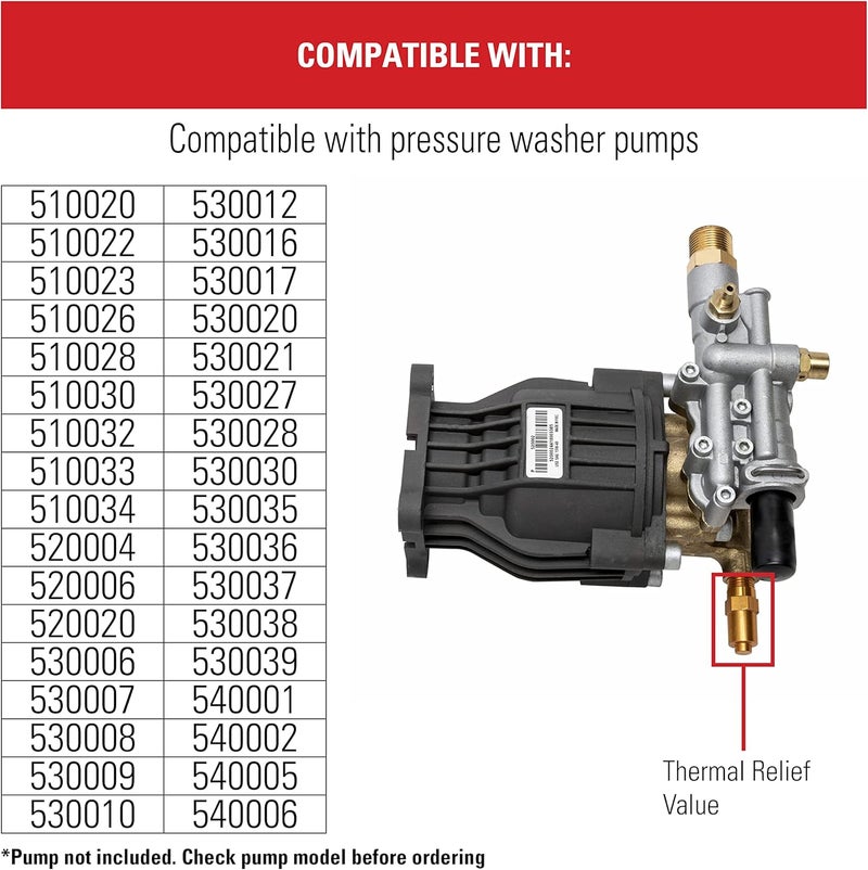 Simpson Cleaning 7101359 Thermal Relief Valve for Gas Powered Pressure Washer Pumps Gold - Image 3